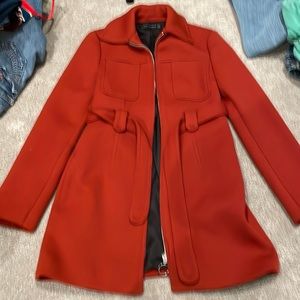 Zara women’s coat size extra small burnt orange